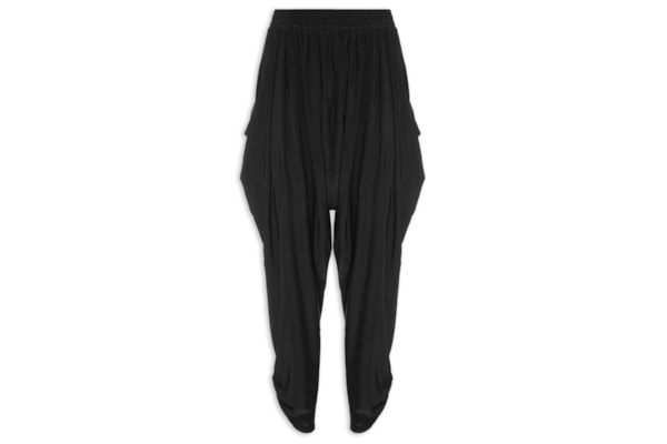 Calça Feminina Franzida Jersey - Preto
