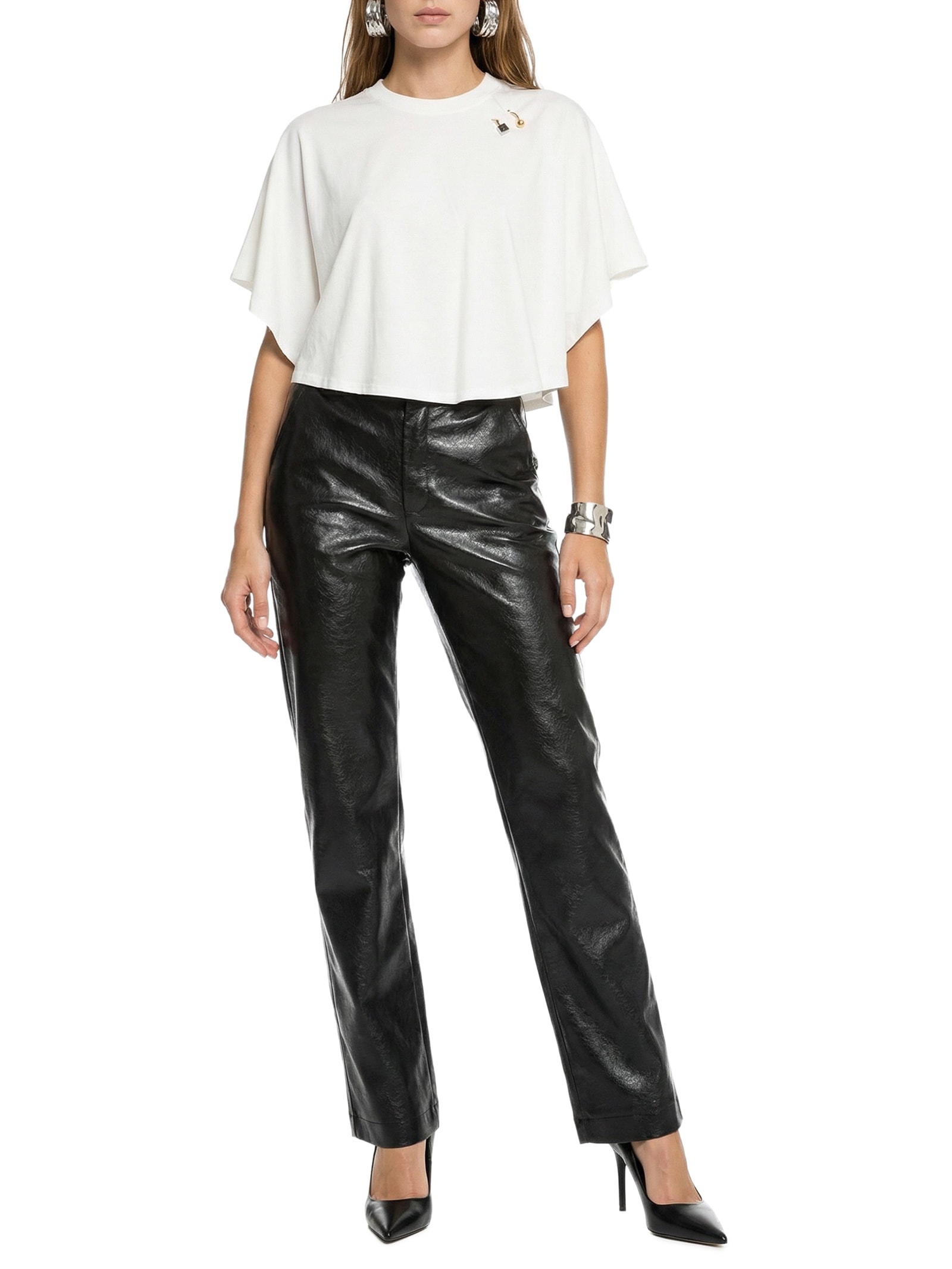 Calça Feminina Full Length Cintura Média Preto Lança Perfume