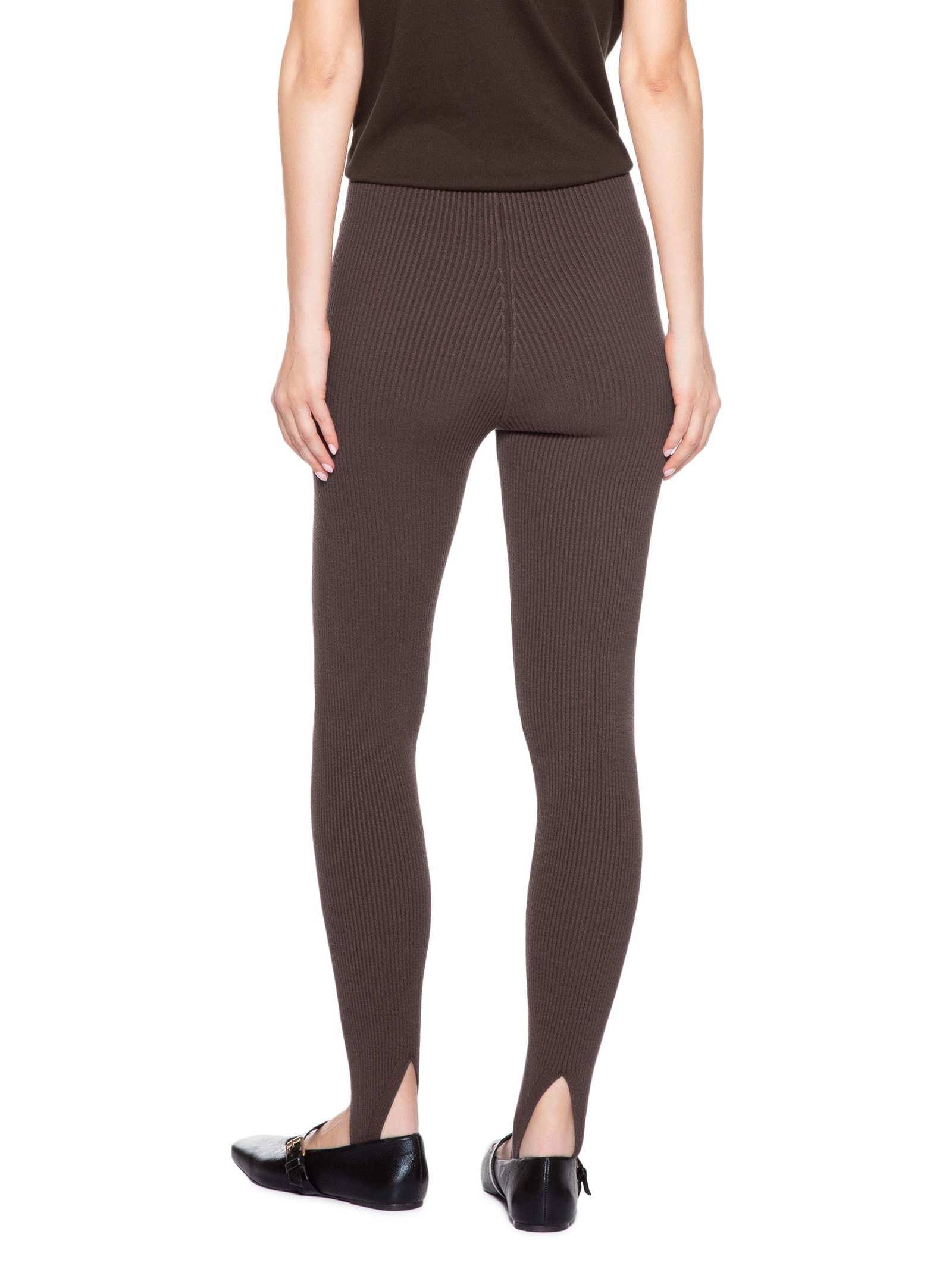 Calça Feminina Fuseau Canelada Marrom Anselmi