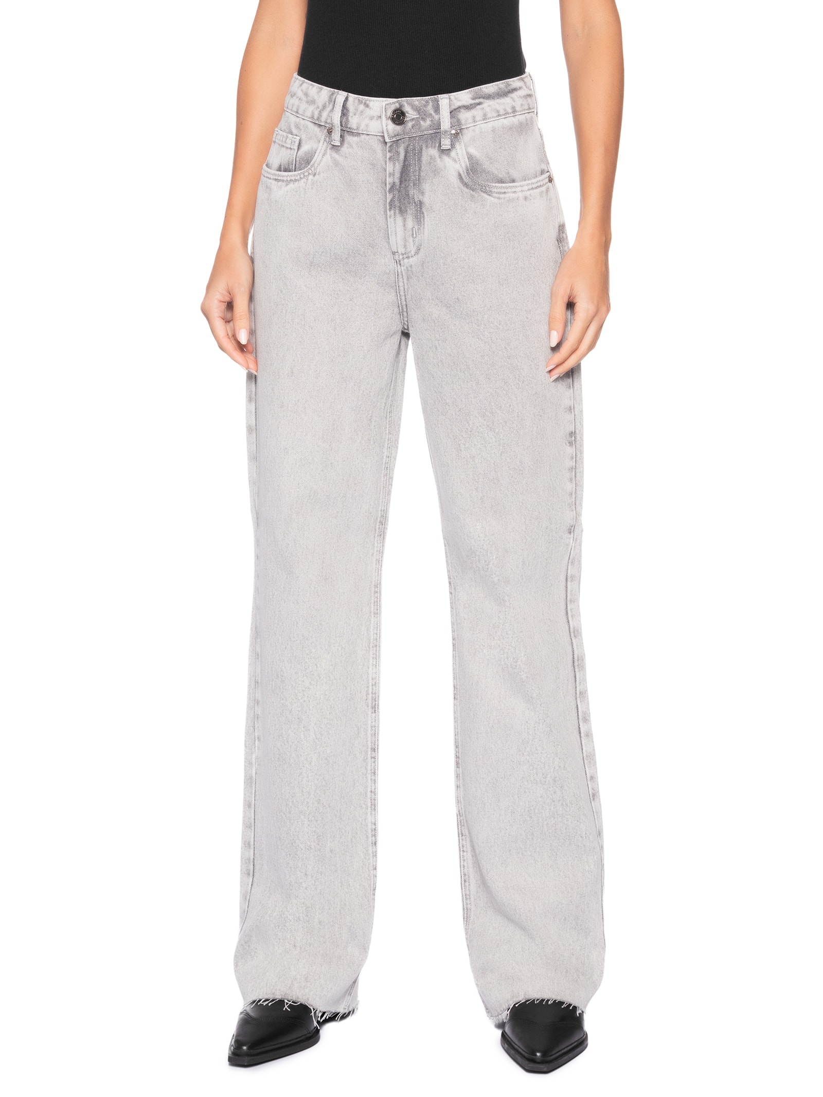 Calça Feminina Gabi Cinza P7 Jeans