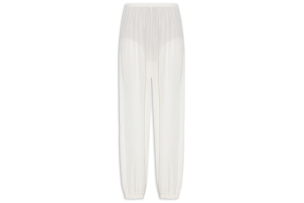 Calça Feminina Georgete Kirli Sem Cós SMP - Off White 