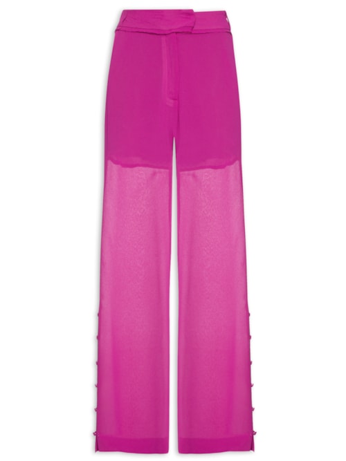 Calça Feminina Ggt Abotoamento Lateral – Rosa