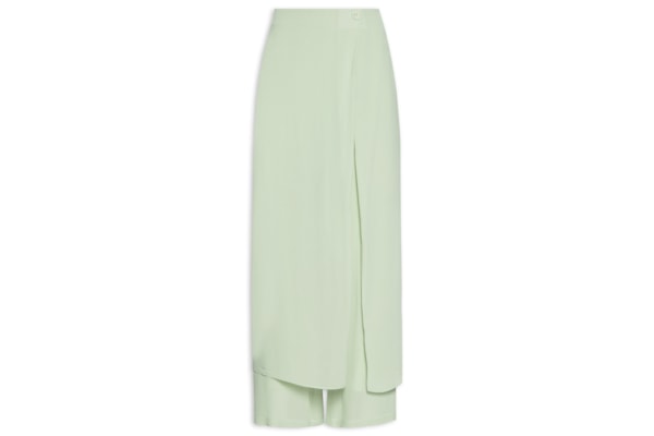 Calça Feminina GGT Abotoamento Transpassado - Verde