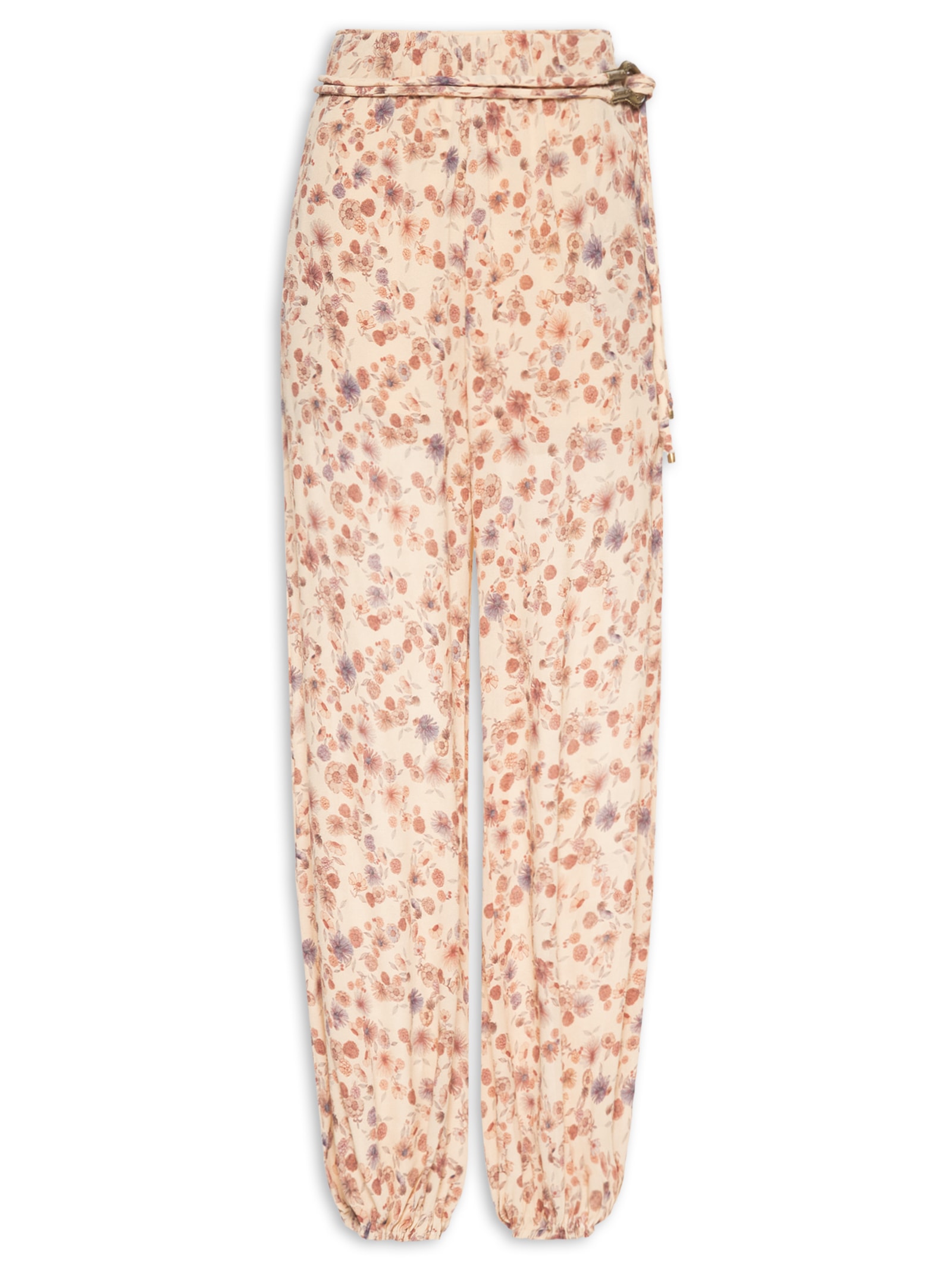 Calça Feminina Ggt Estampa Fleur Bege Maria Filó
