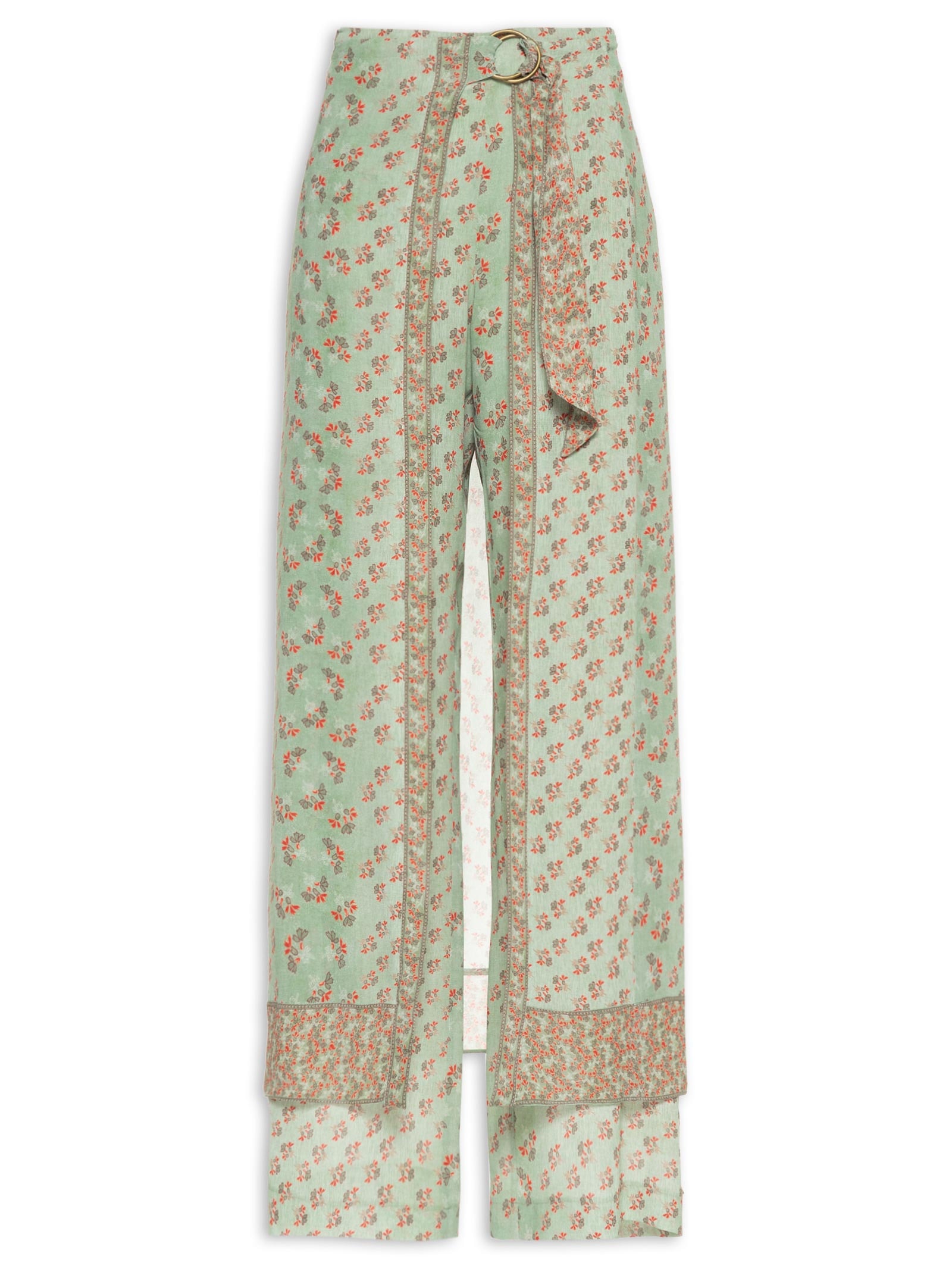 Calça Feminina Ggt Estampa Krabi Verde Maria Filó