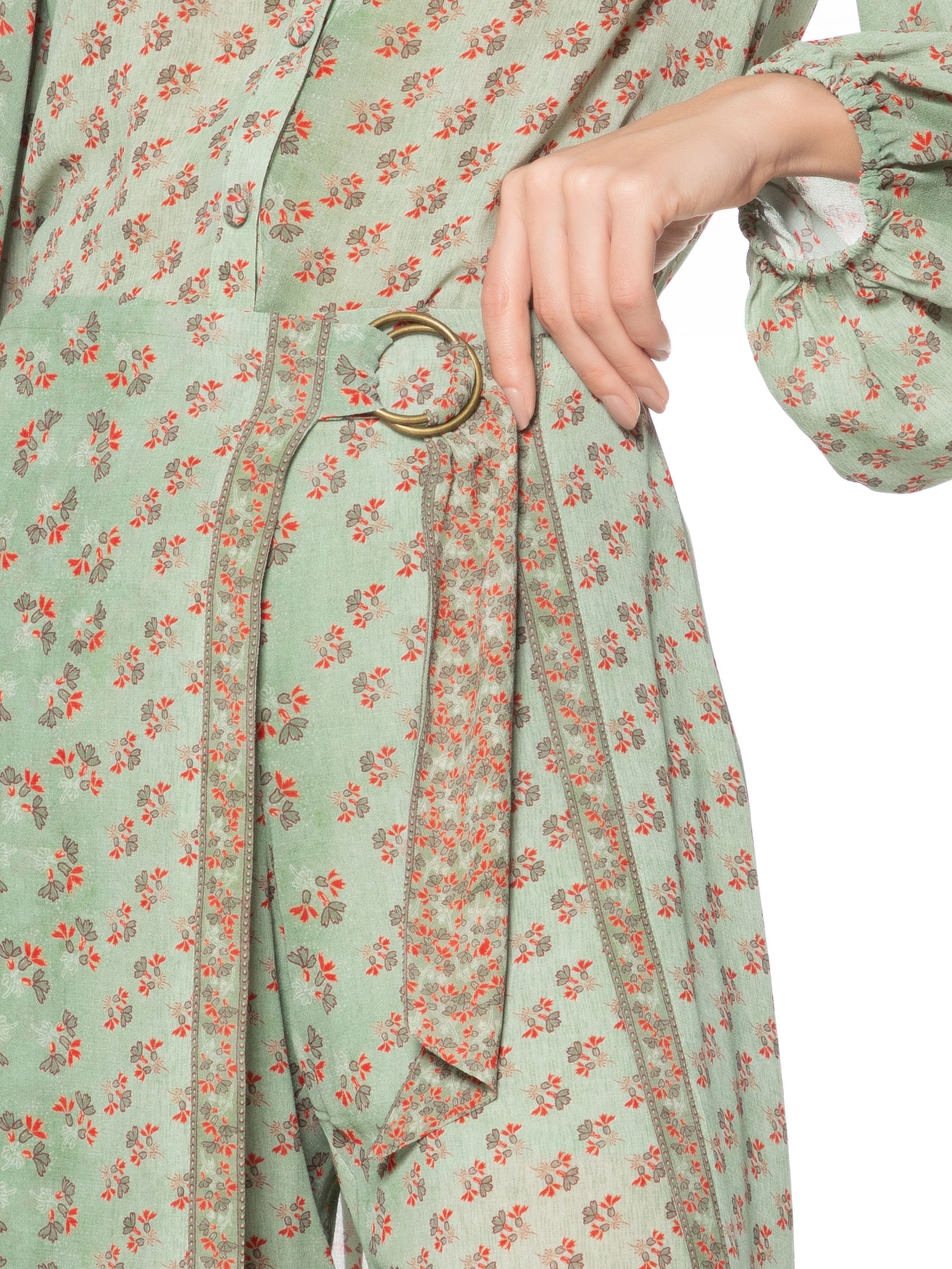 Calça Feminina Ggt Estampa Krabi Verde Maria Filó