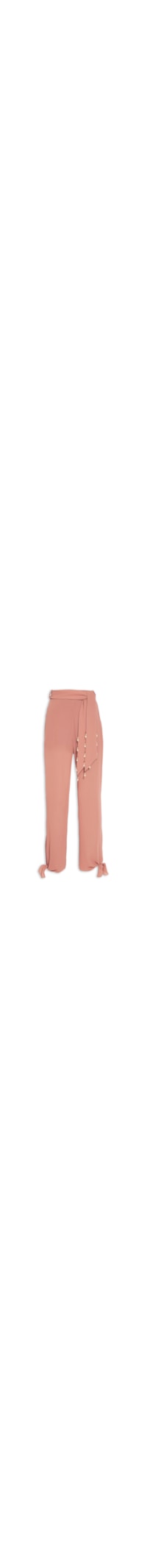 Calça Feminina Ggt Reta Amarração - Rosa