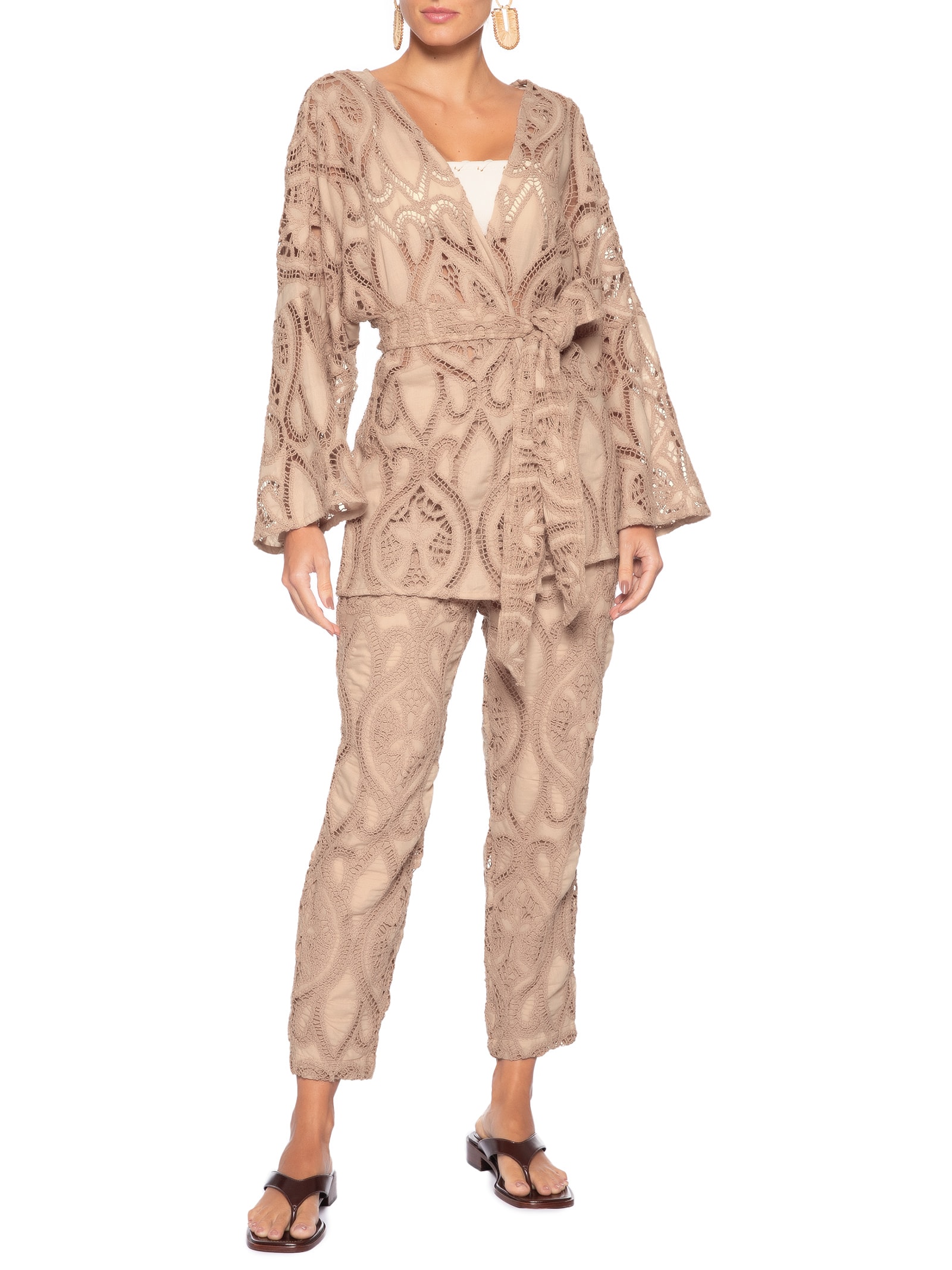 Calça Feminina Guipir  Bege Cia Marítima