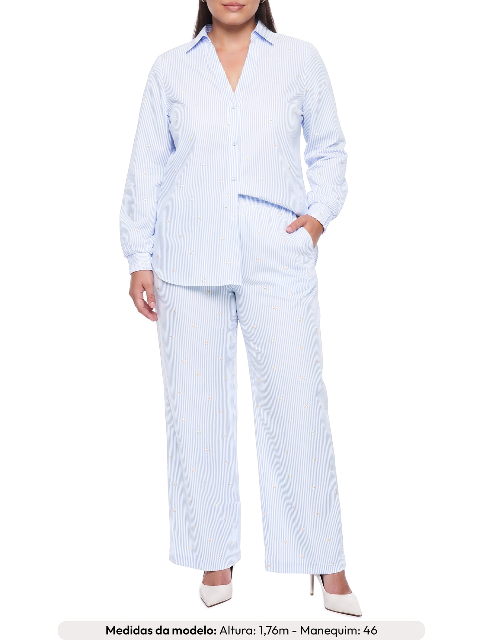 Calça Feminina Helena Azul Le Lis
