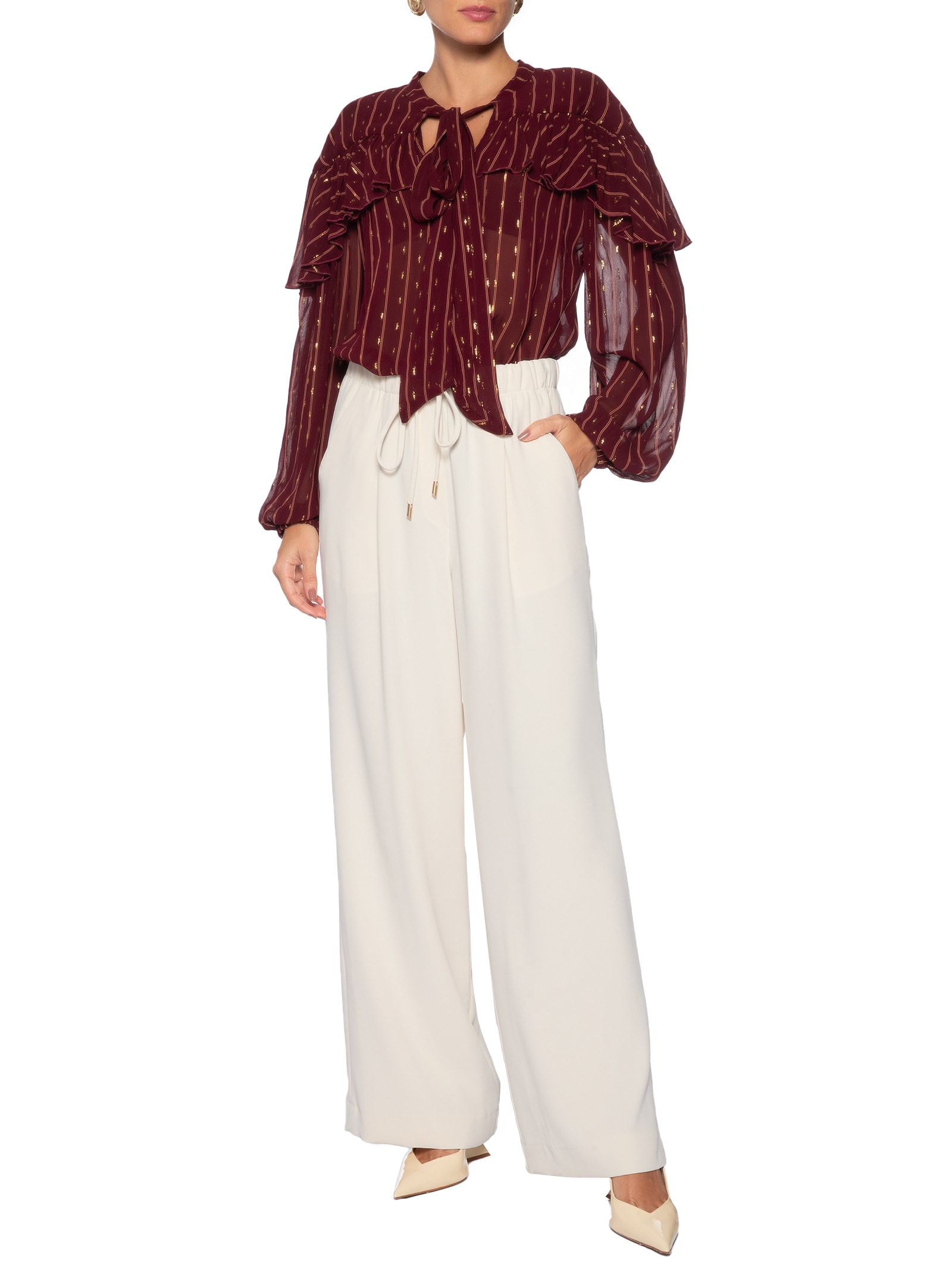 Calça Feminina Heloisa Branco Le Lis