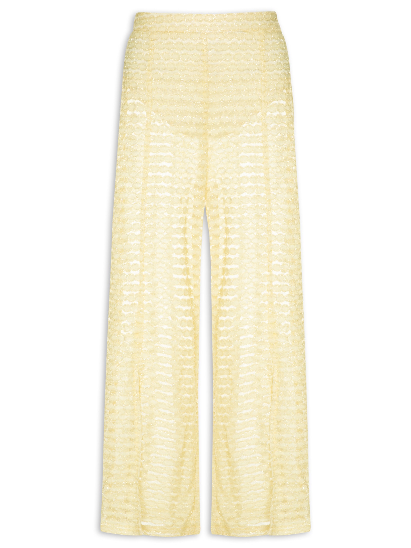 Calça Feminina Hot Pant Transparência E Brilho Amarelo Animale Jeans