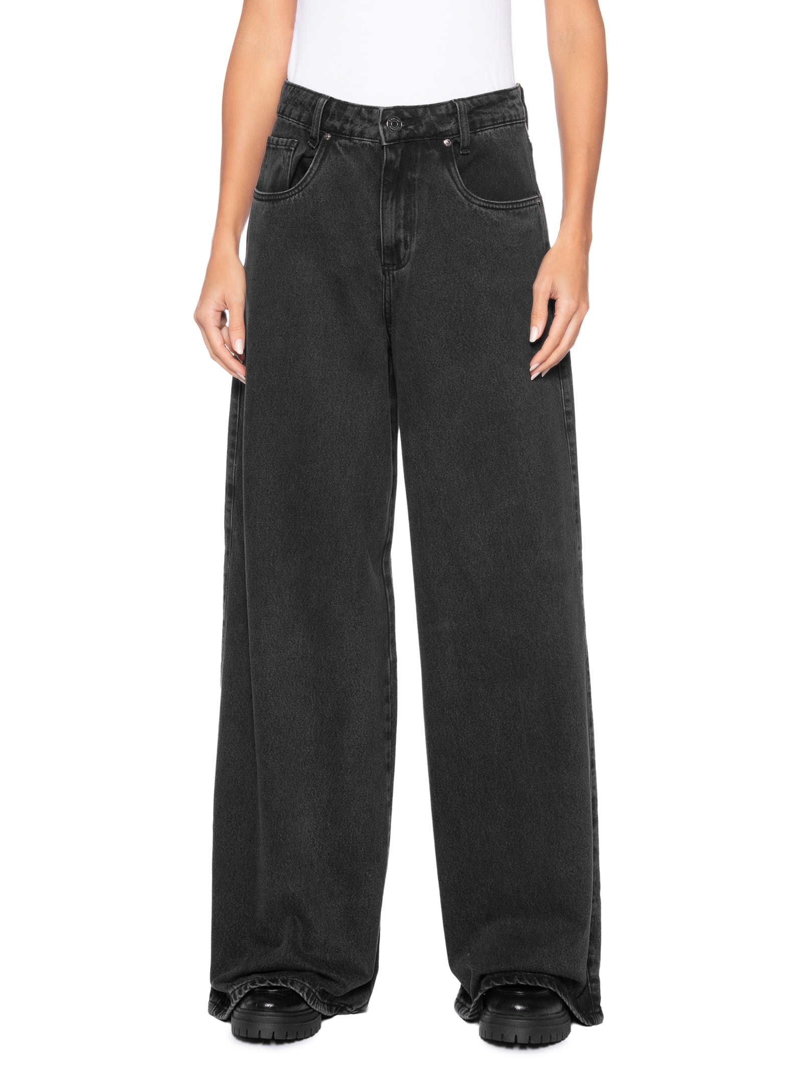 Calça Feminina Jade Preto P7 Jeans