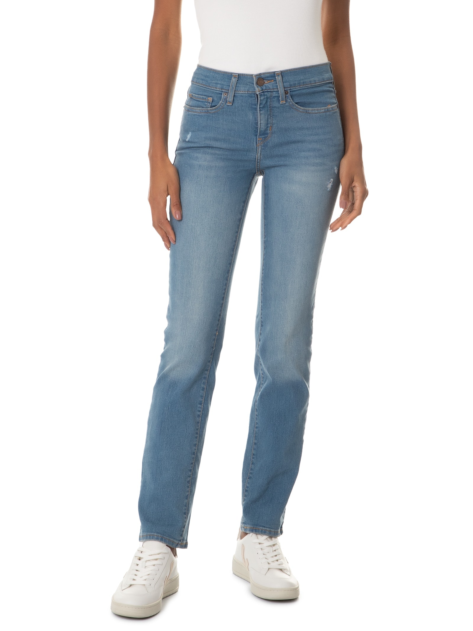 Calça Feminina Jeans 314 Shaping Straight Azul Levi's