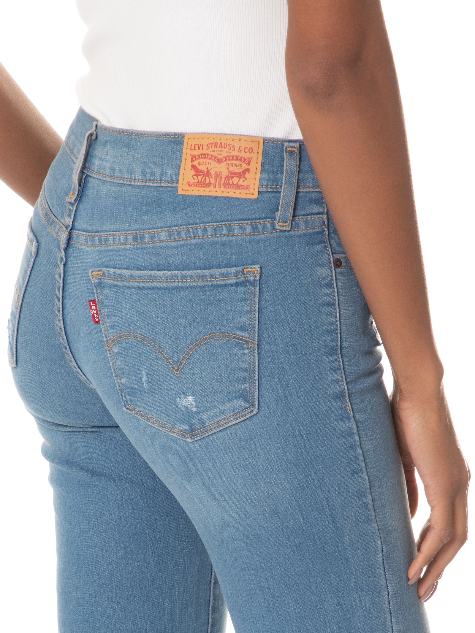 Calça Feminina Jeans 314 Shaping Straight Azul Levi's