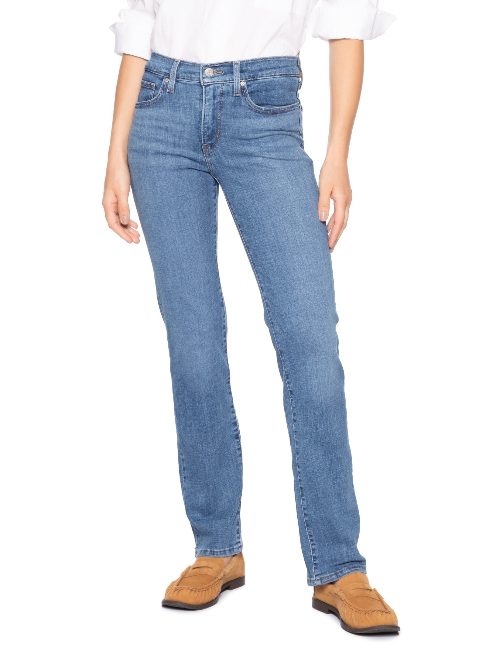 Calça Feminina Jeans 314 Shaping Straight Azul Levi's