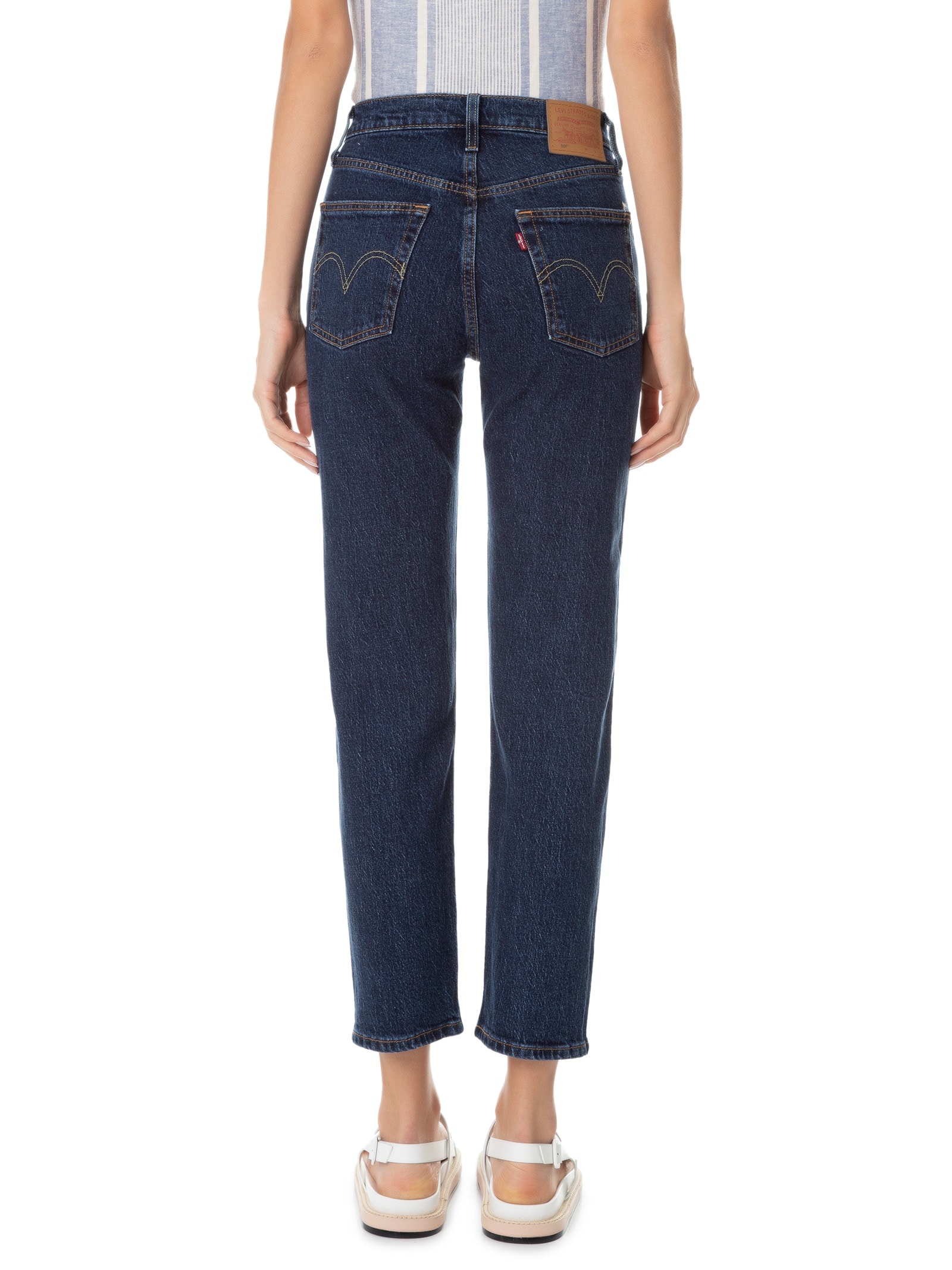 Calça Feminina Jeans 501 Cropped Azul Levi's