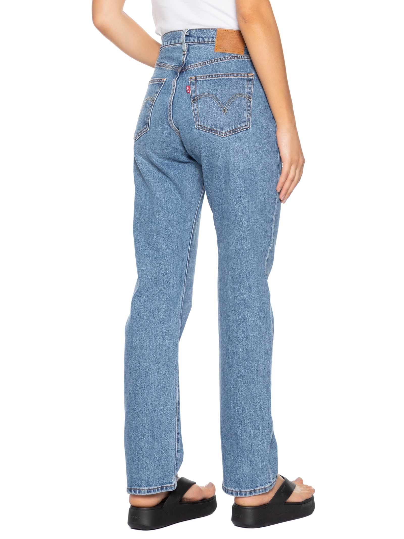 Levi's Calça Feminina Jeans 501 Curve Beyonce Azul