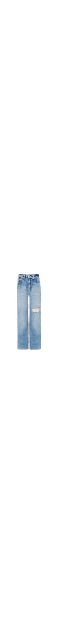 Calça Feminina Jeans 90's Straight 5 Pockets - Azul