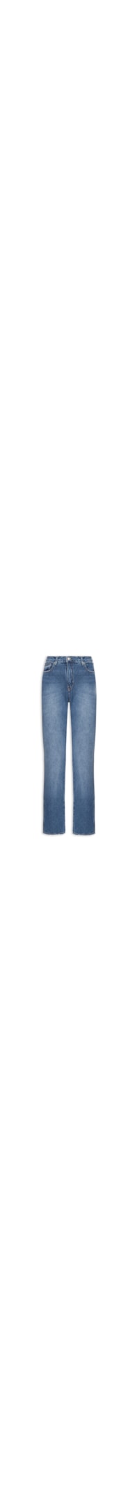 Calça Feminina Jeans 90's Straight Bordado - Azul