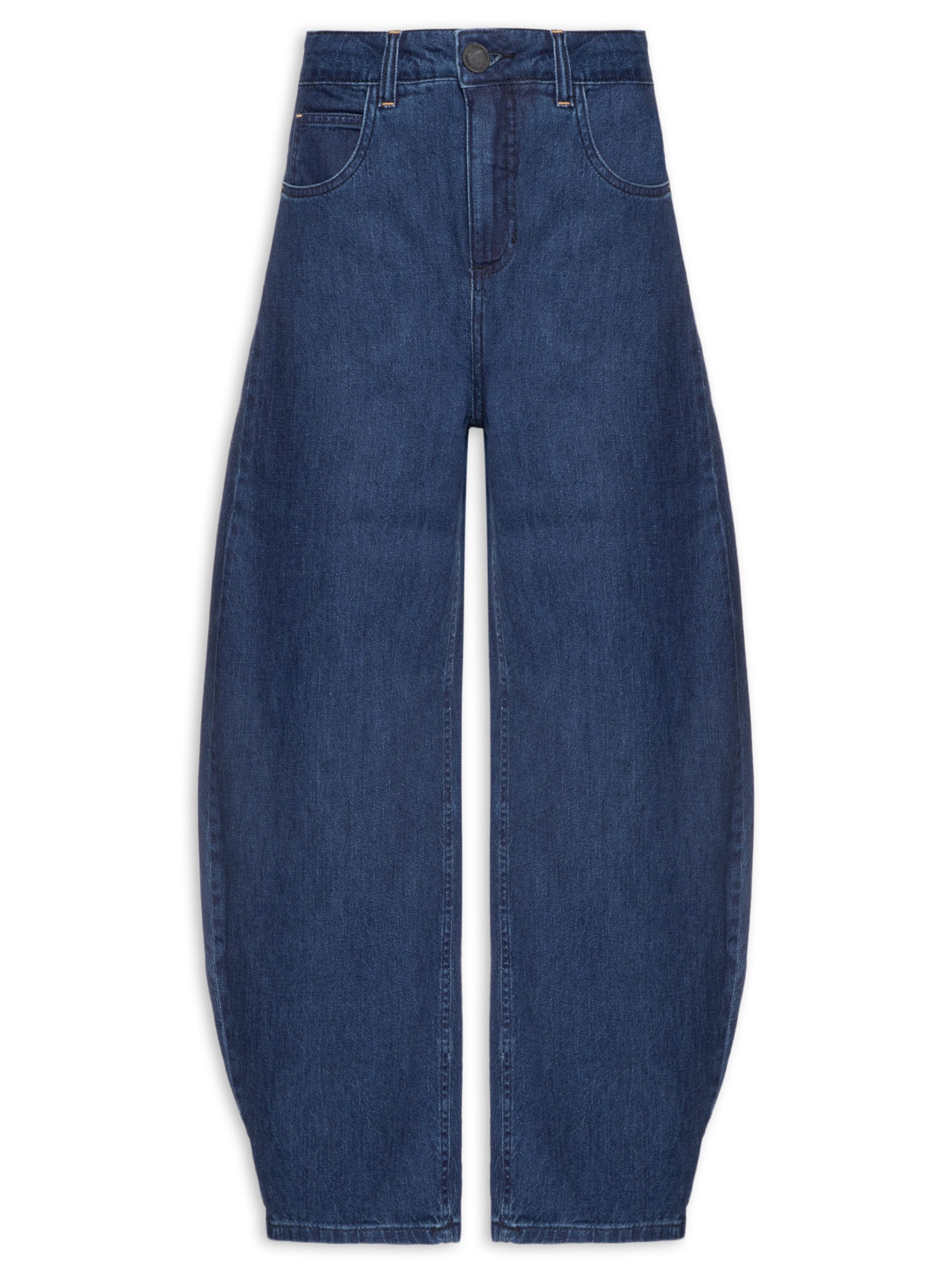 Calça Feminina Jeans A Maxi Barrel Azul Cantão