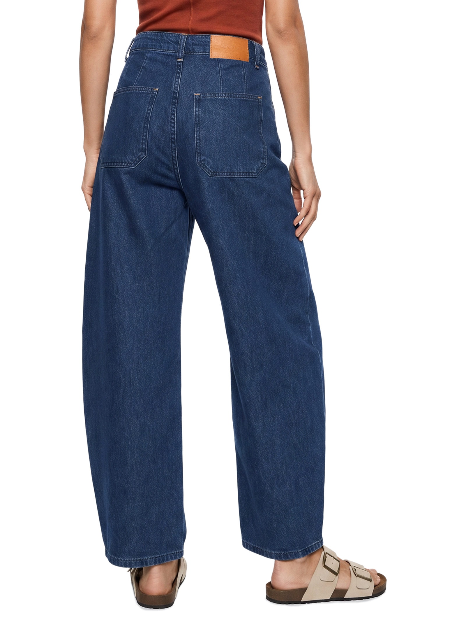 Calça Feminina Jeans A Maxi Barrel Azul Cantão