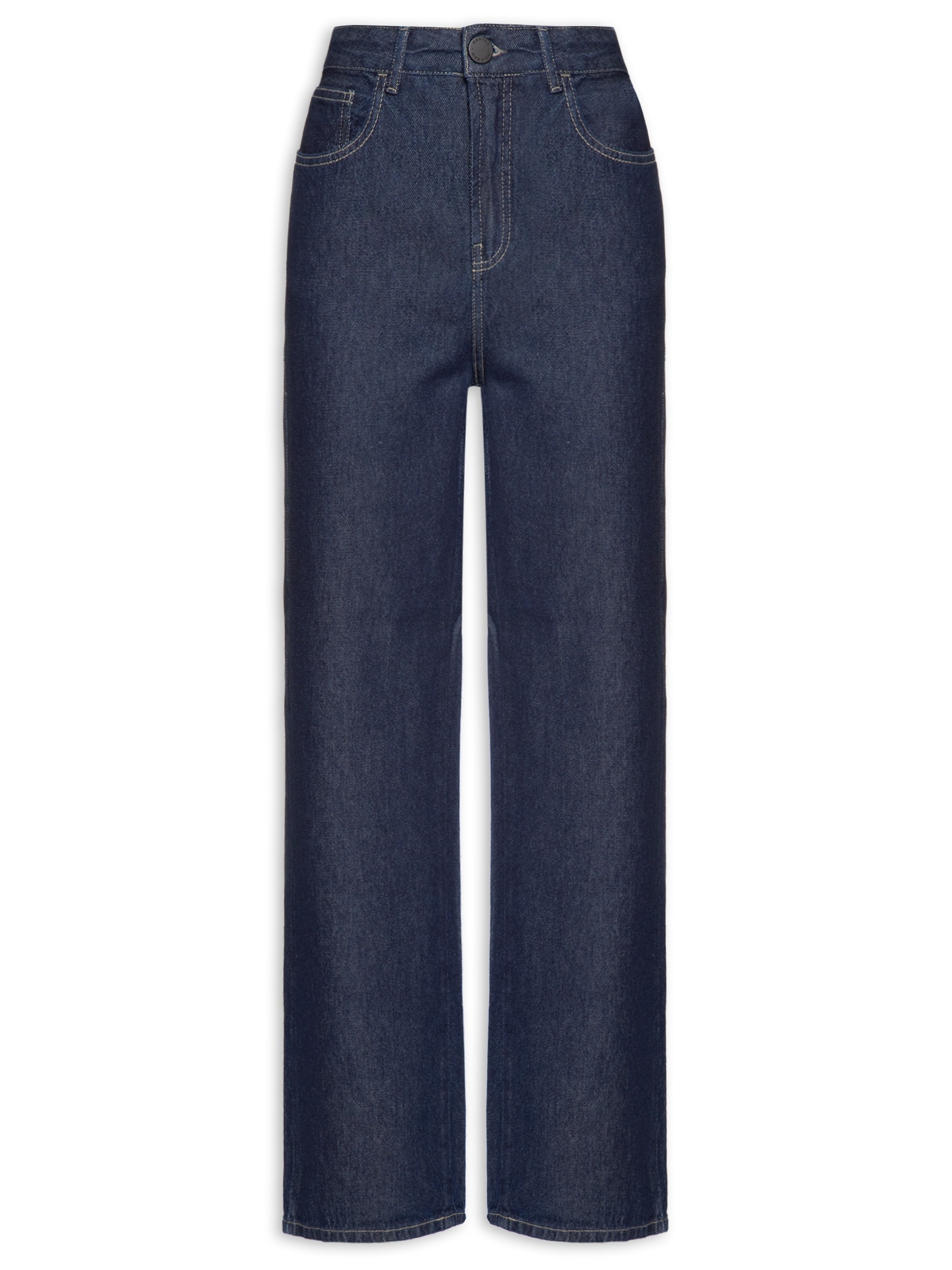 Calça Feminina Jeans A Super Reta Azul Cantão