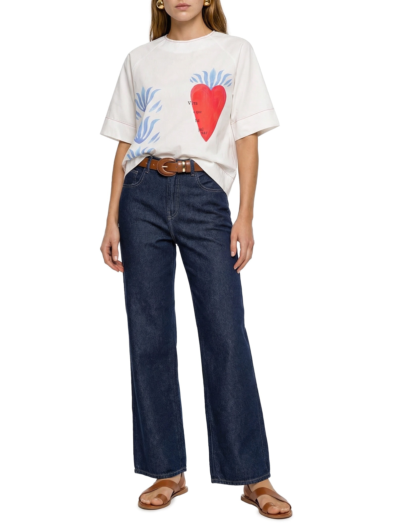 Calça Feminina Jeans A Super Reta Azul Cantão
