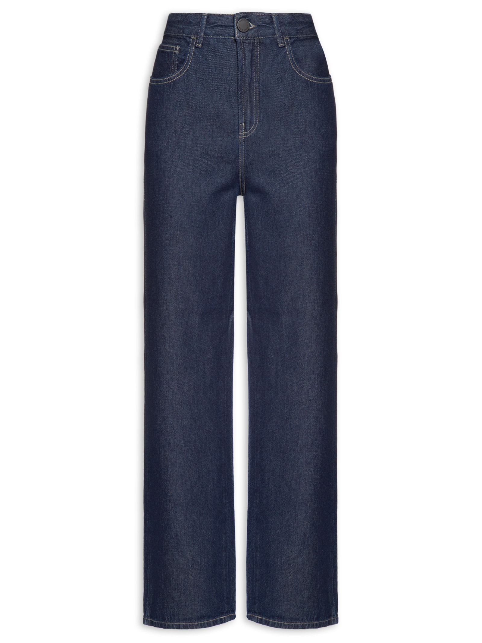 Calça Feminina Jeans A Super Reta Azul Cantão