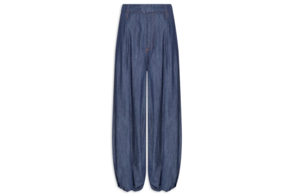 Calça Feminina Jeans Aladim Cintura Média - Azul