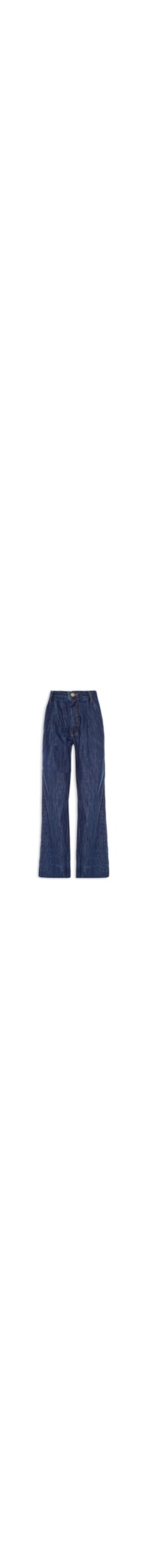 Calça Feminina Jeans Alfaiataria Pregas - Azul