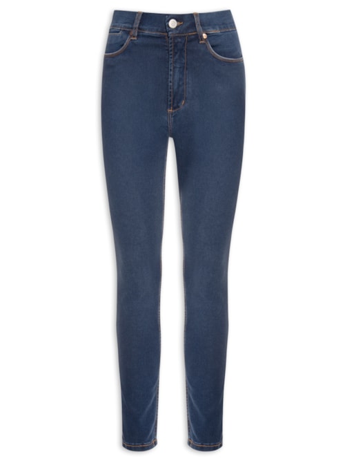 Calça Feminina Jeans Allure Skinny Blue Escuro - Azul