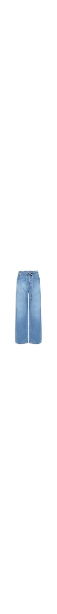 Calça Feminina Jeans Amarração - Azul