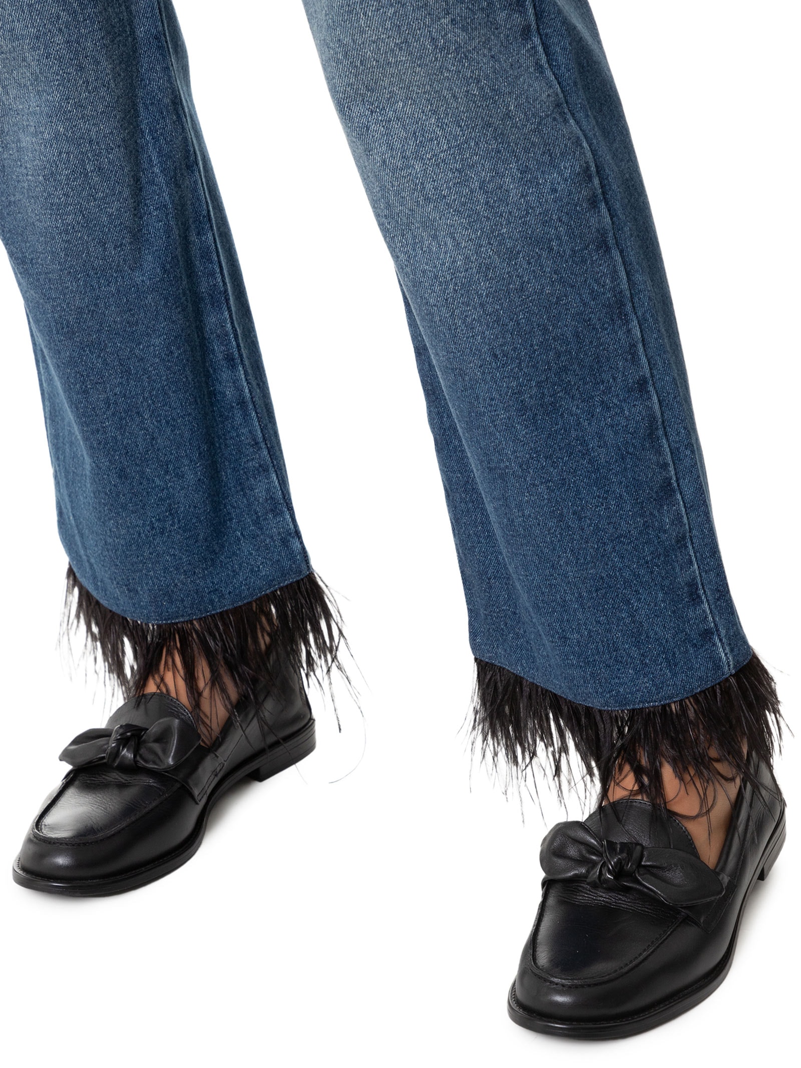 Calça Feminina Jeans Ankle Flace Plumas Azul Animale Jeans