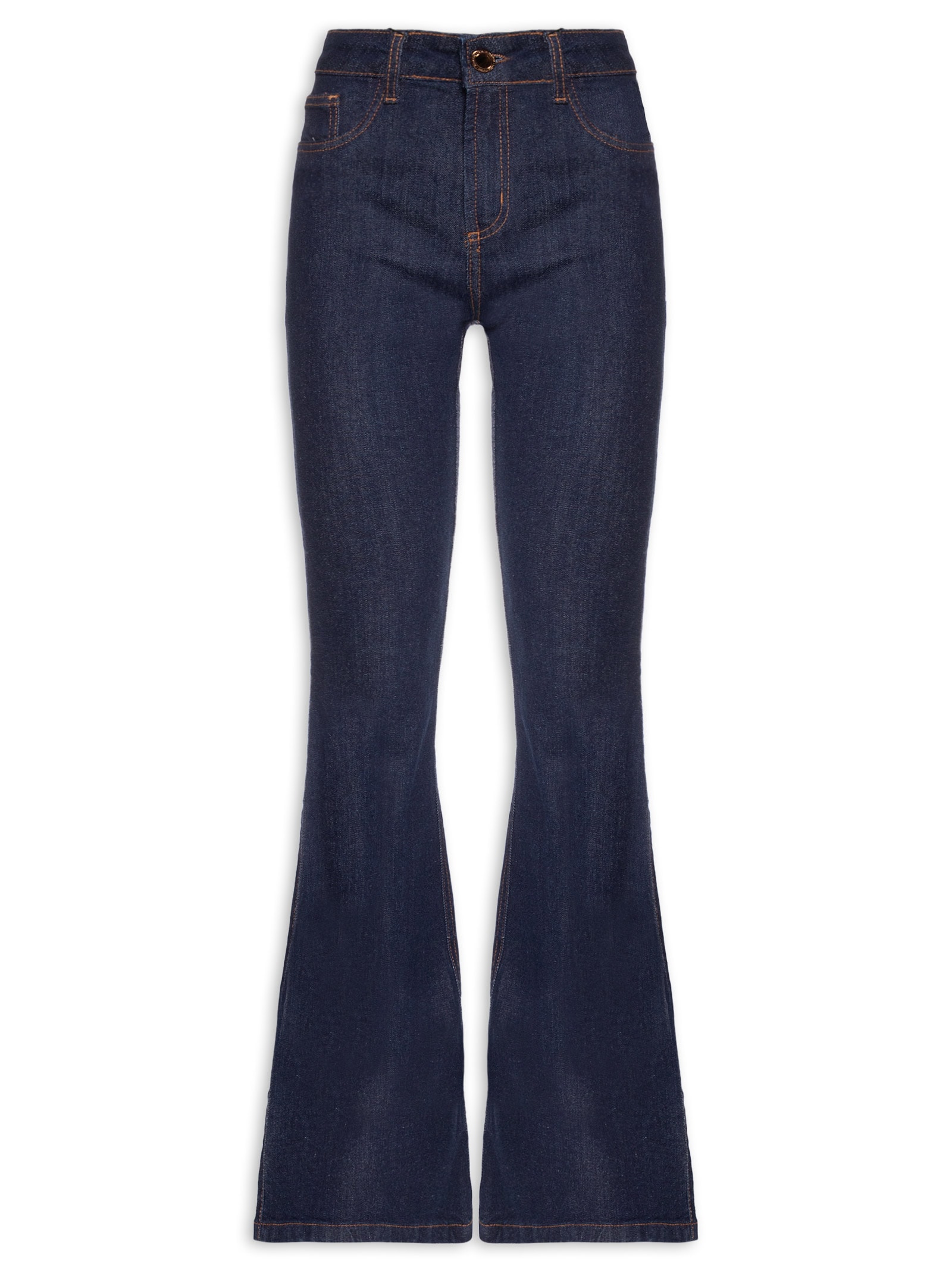 Calça Feminina Jeans Atena Flare High Azul Lança Perfume