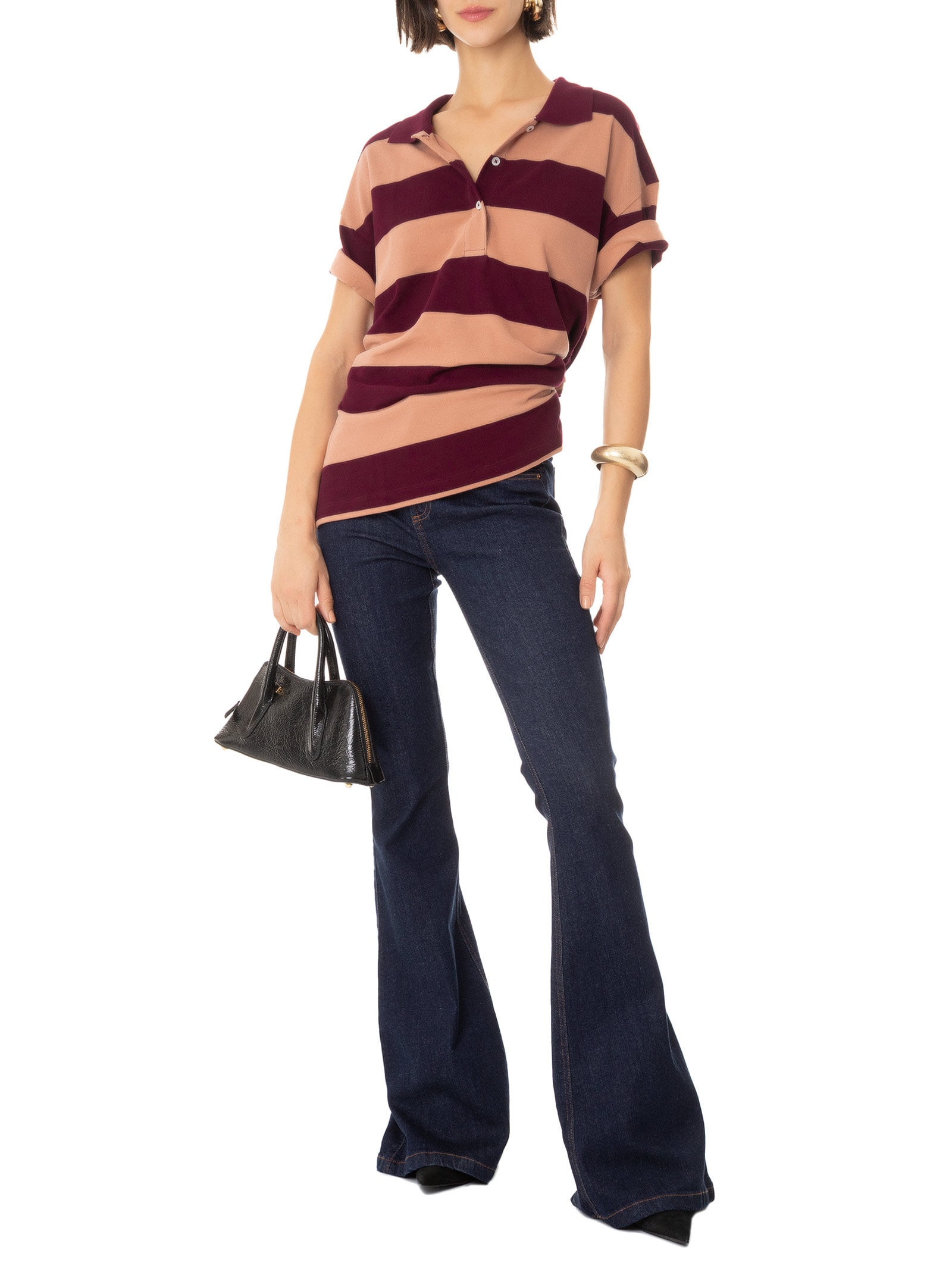 Calça Feminina Jeans Atena Flare High Azul Lança Perfume