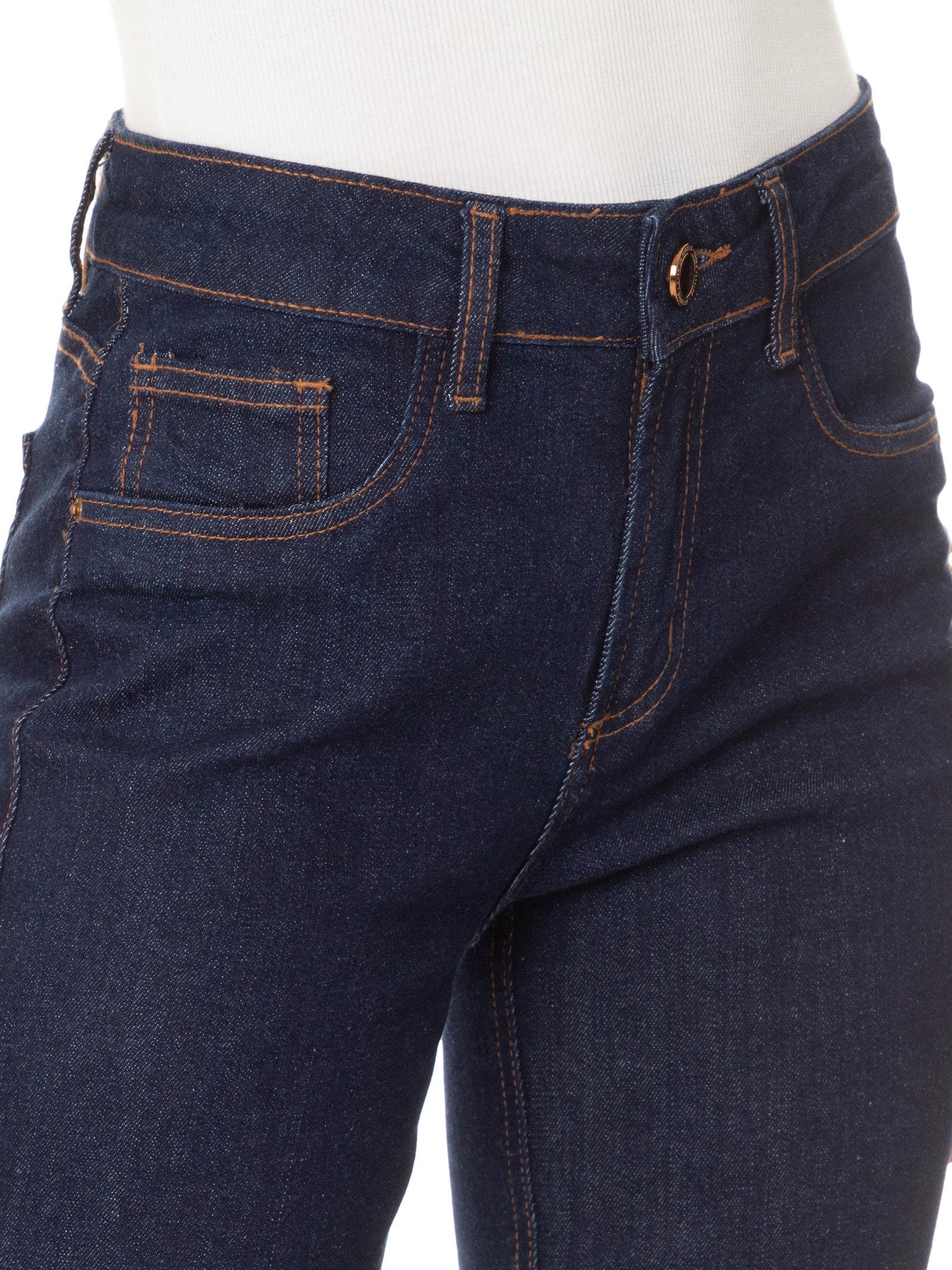 Calça Feminina Jeans Atena Flare High Azul Lança Perfume