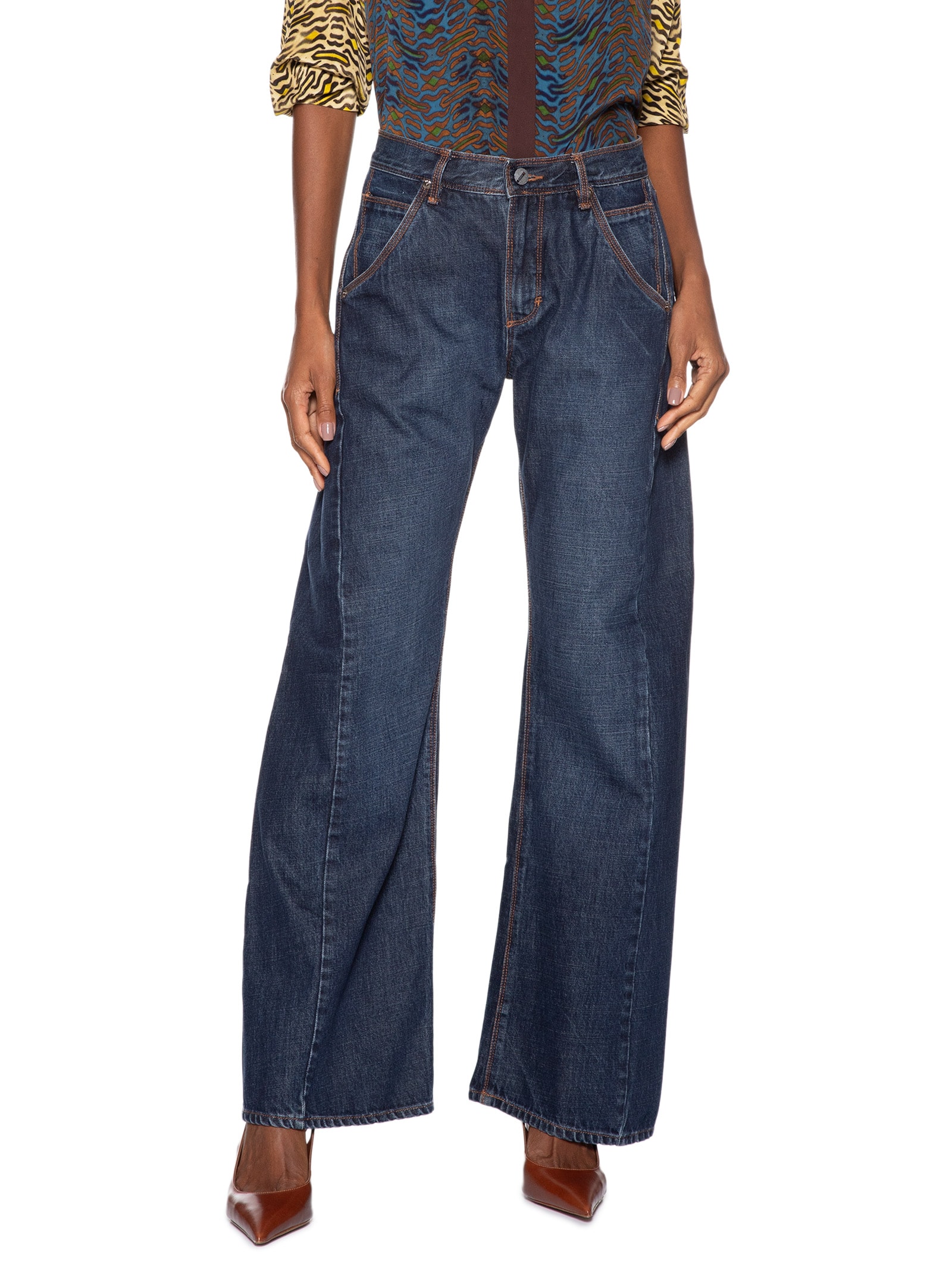 Calça Feminina Jeans Atleta Costas Azul Animale