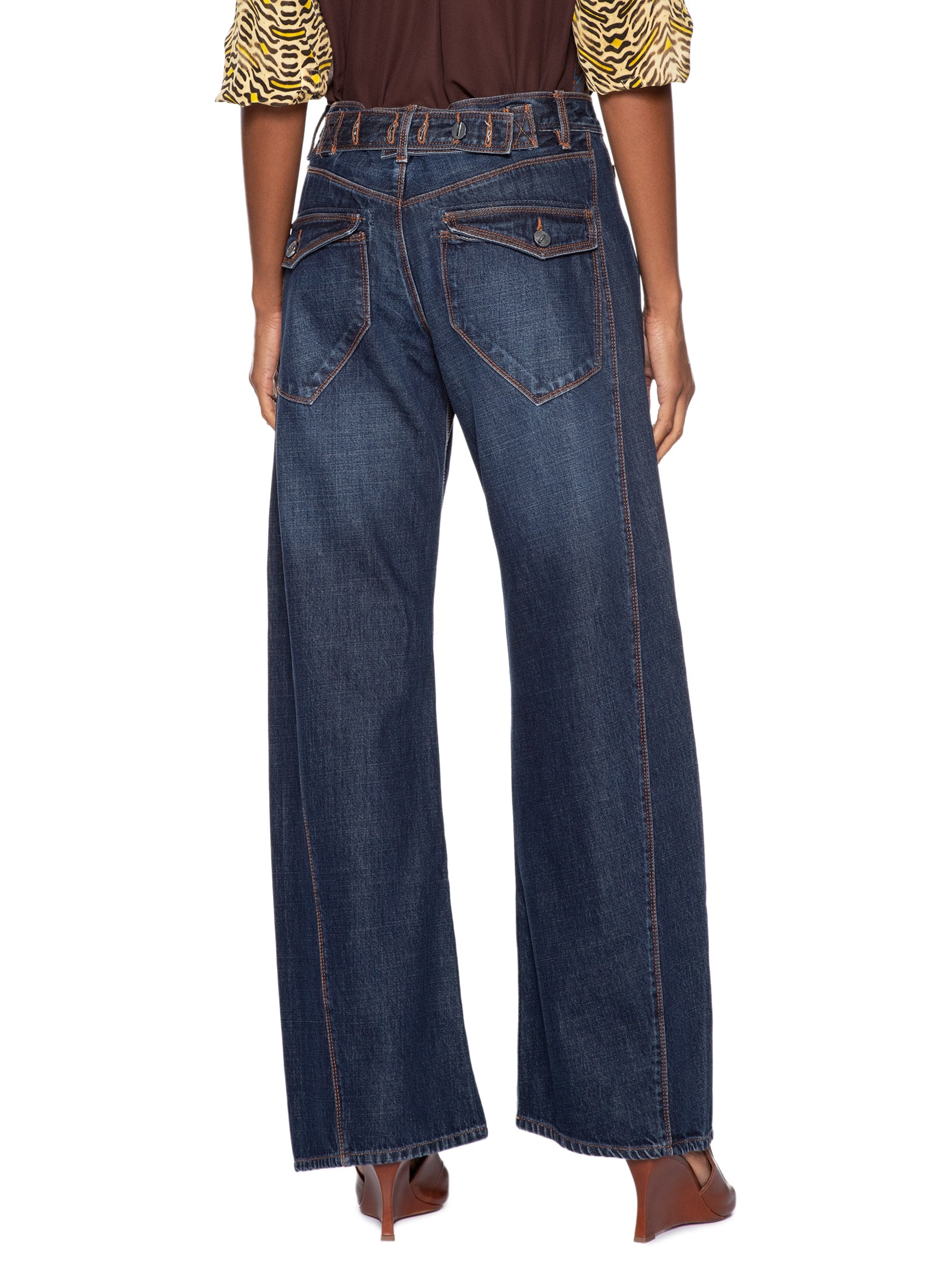 Calça Feminina Jeans Atleta Costas Azul Animale