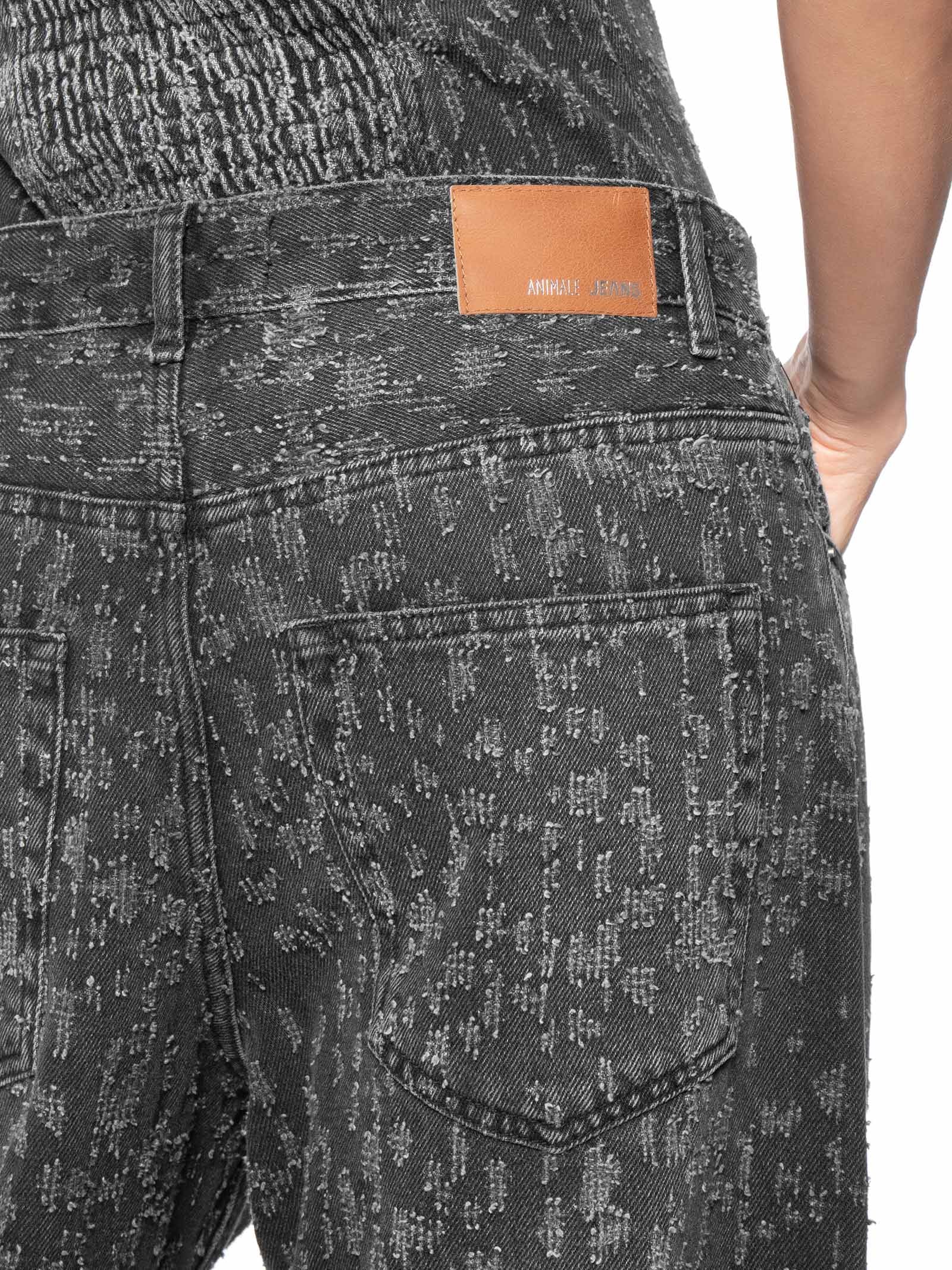 Calça Feminina Jeans Ballon Preto Animale Jeans