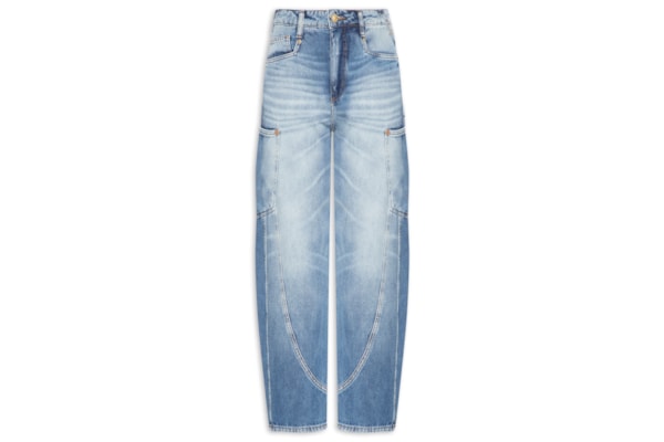 Calça Feminina Jeans Balloon - Azul
