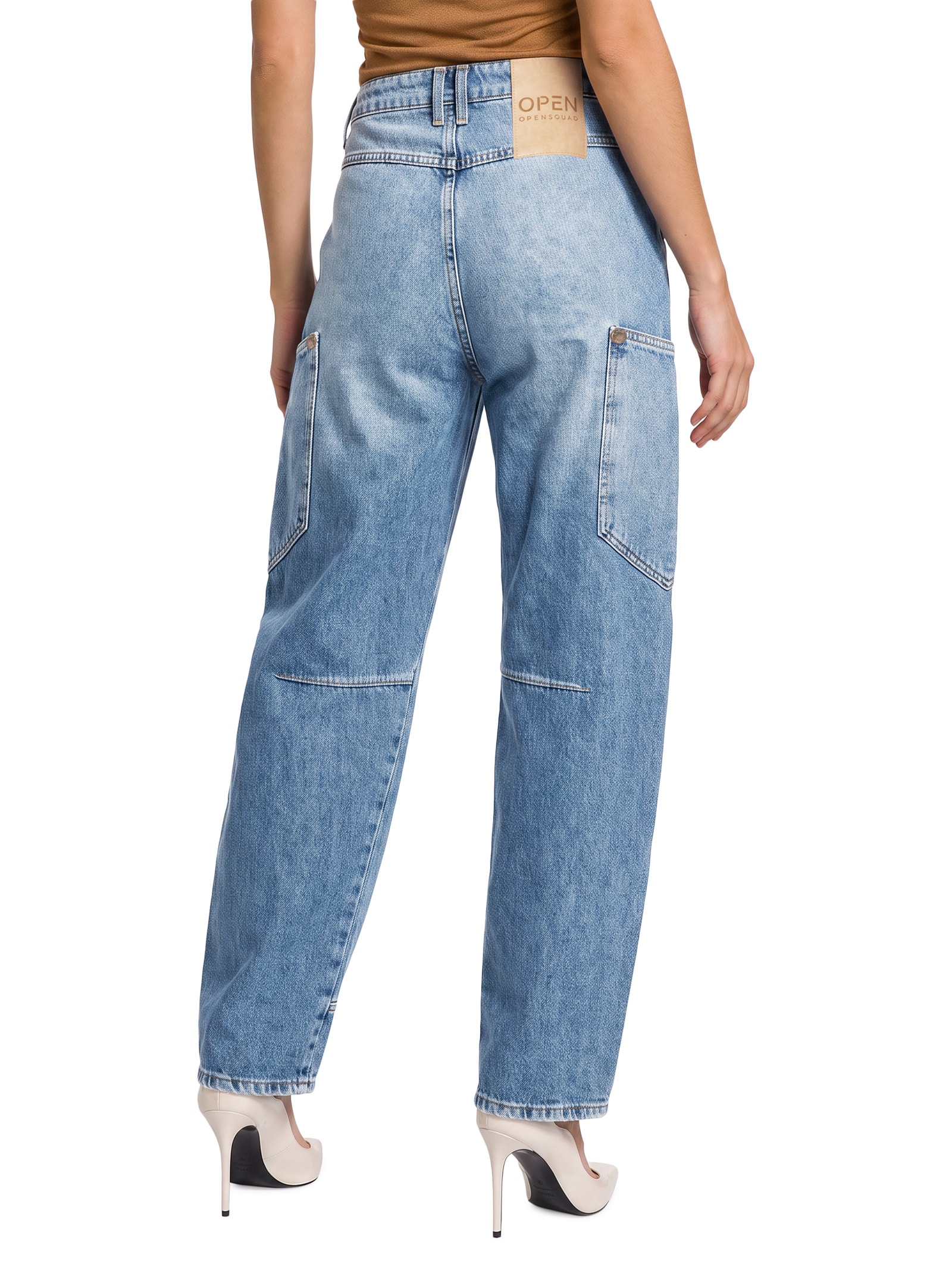 Calça Feminina Jeans Balloon – Azul Open