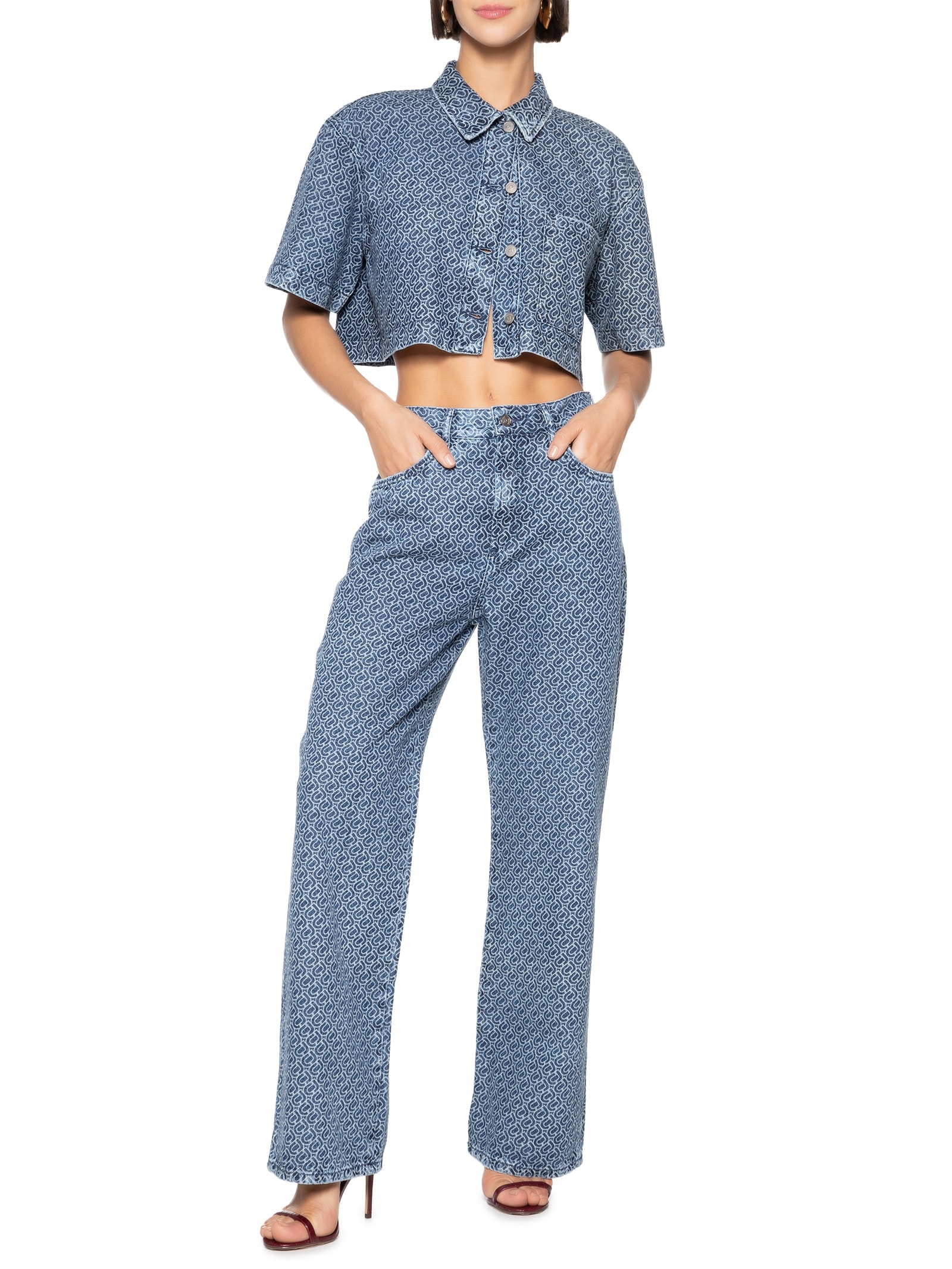 Calça Feminina Jeans Barcelona Estampada Azul Colcci Jeans