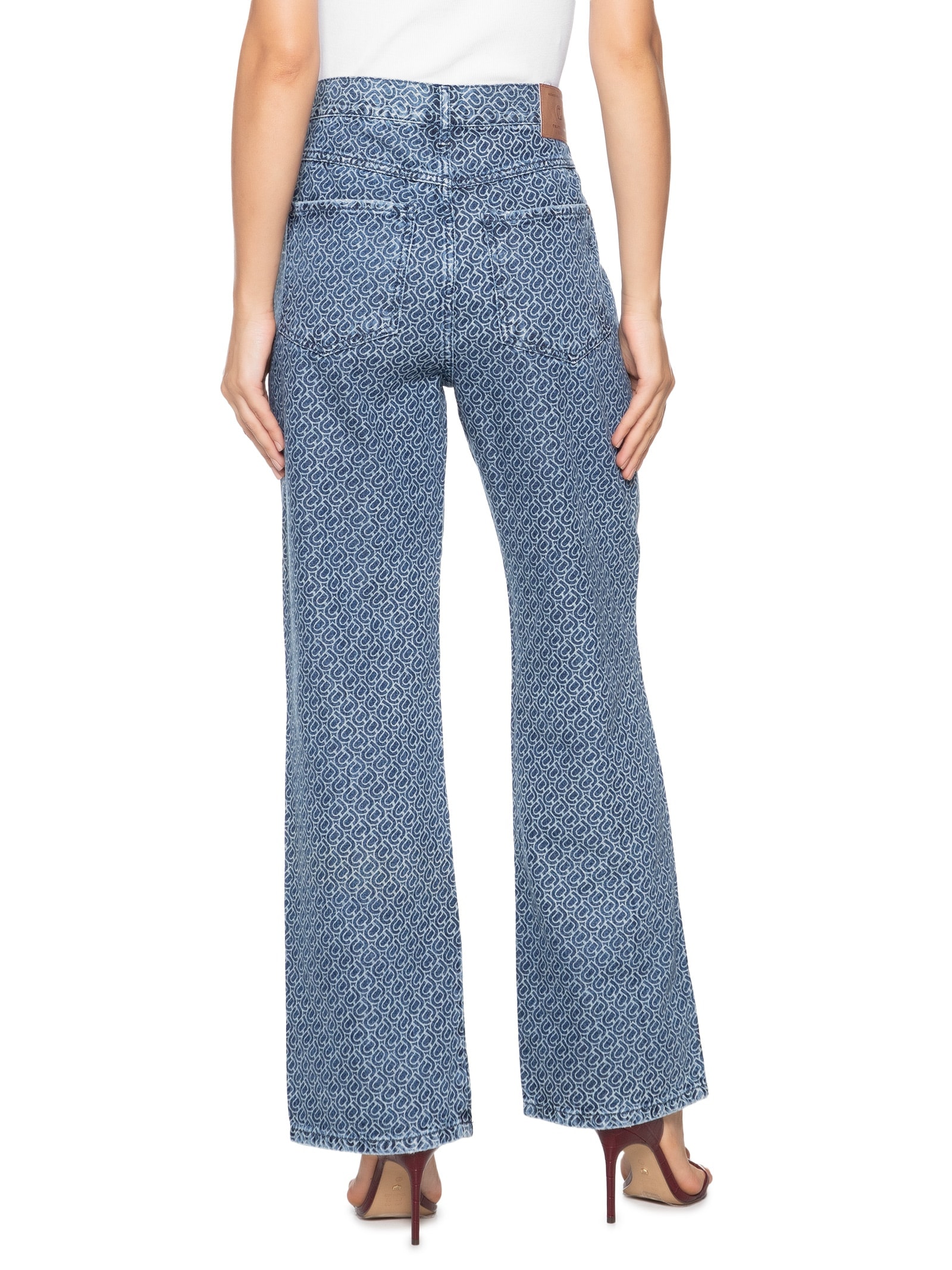 Calça Feminina Jeans Barcelona Estampada Azul Colcci Jeans