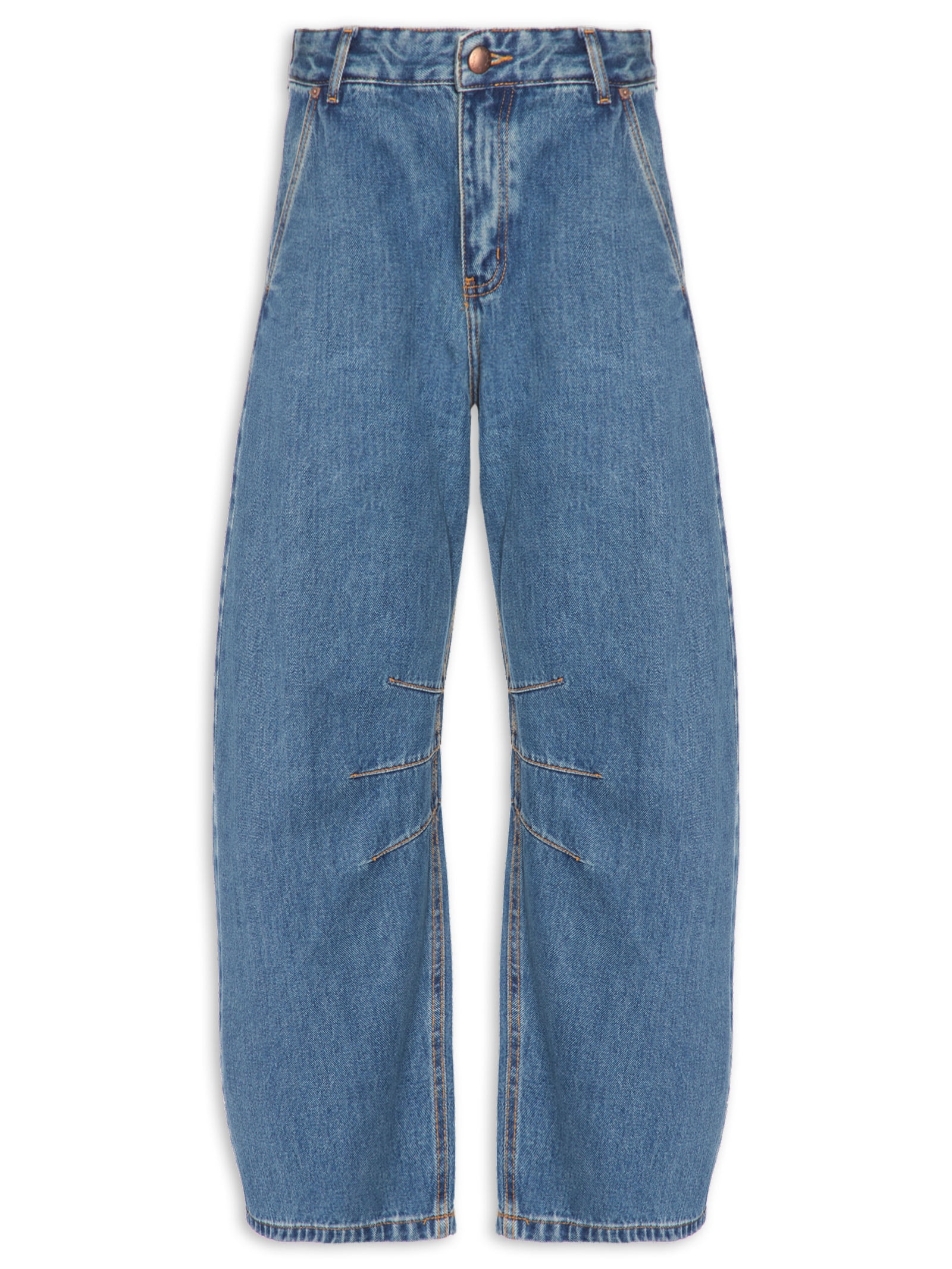Calça Feminina Jeans Barrel Karina – Azul Farm