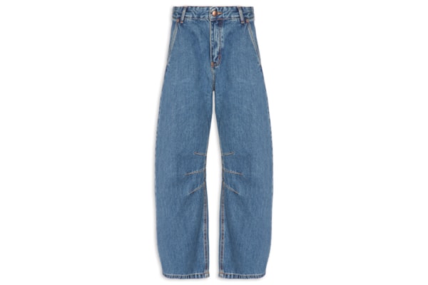 Calça Feminina Jeans Barrel Karina – Azul