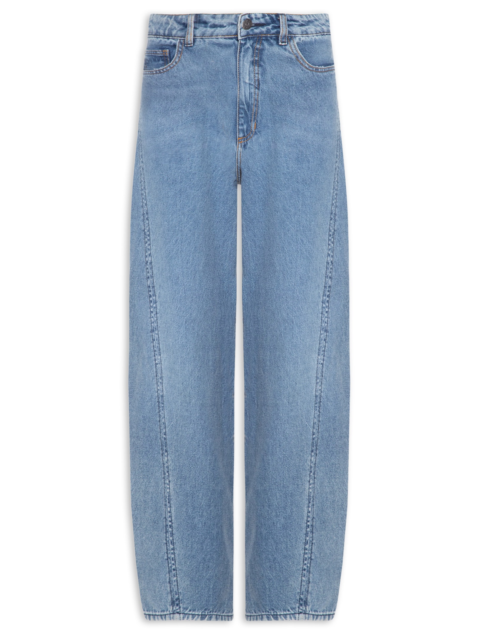 Calça Feminina Jeans Barrel Marcada Azul Dress To