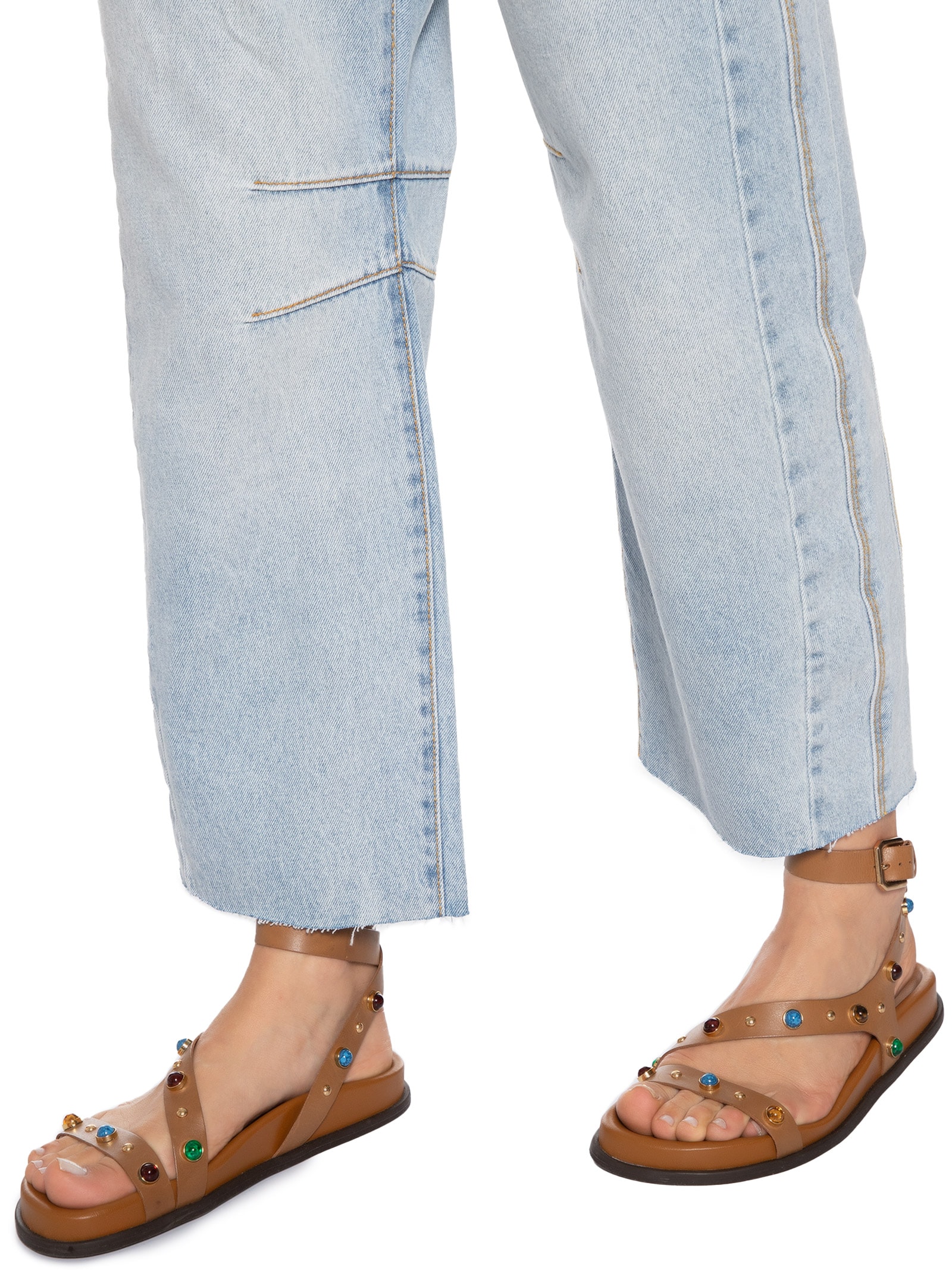 Calça Feminina Jeans Barrel Mare Do Sol Azul Farm