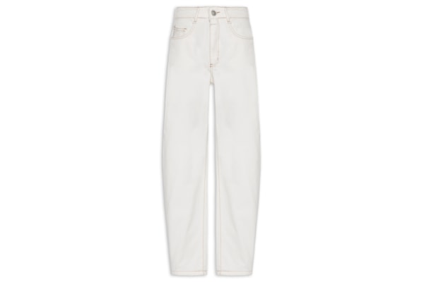 Calça Feminina Jeans Barrel - Off White