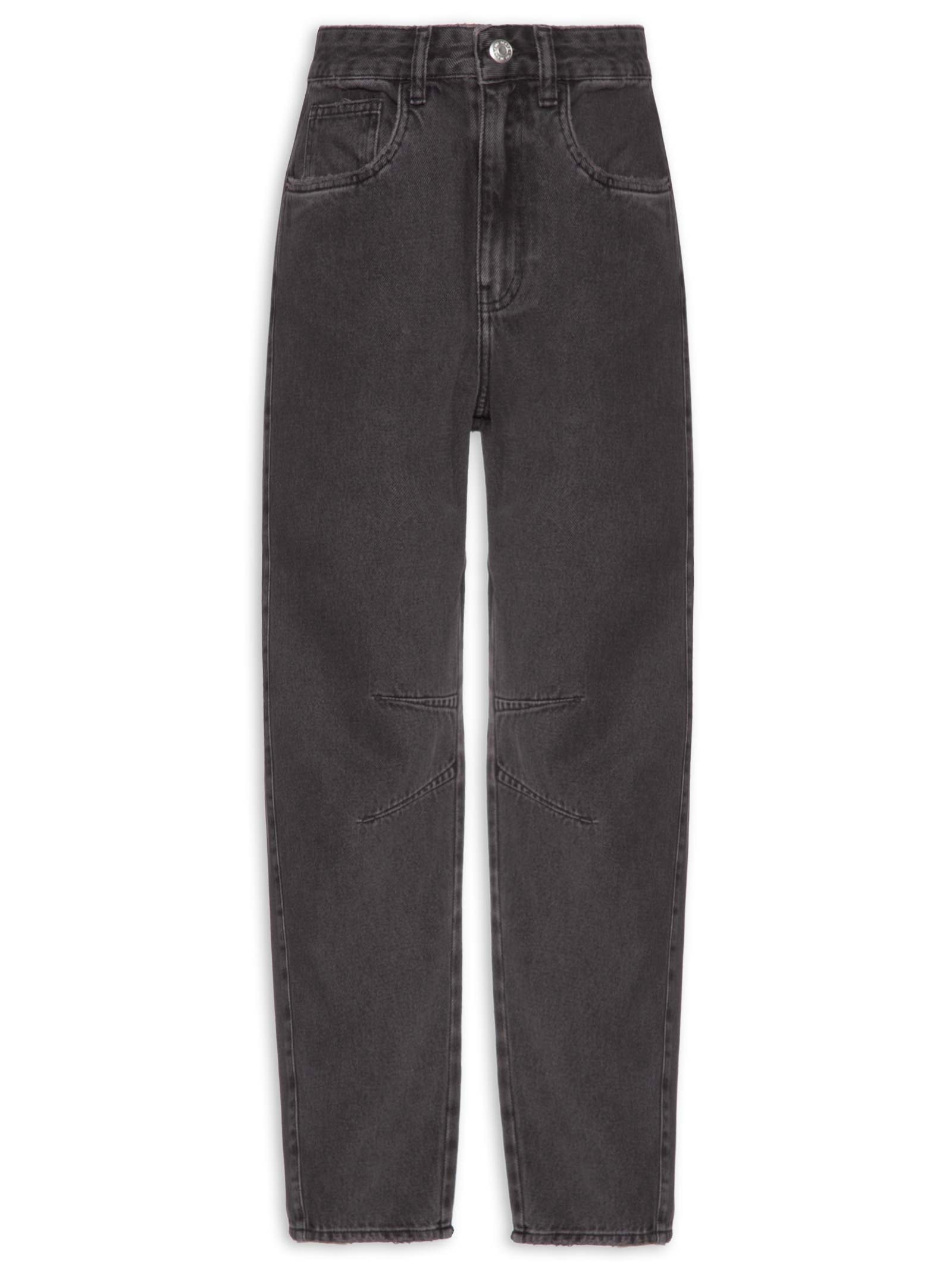 Calça Feminina Jeans Barrel Preto Maria Filó