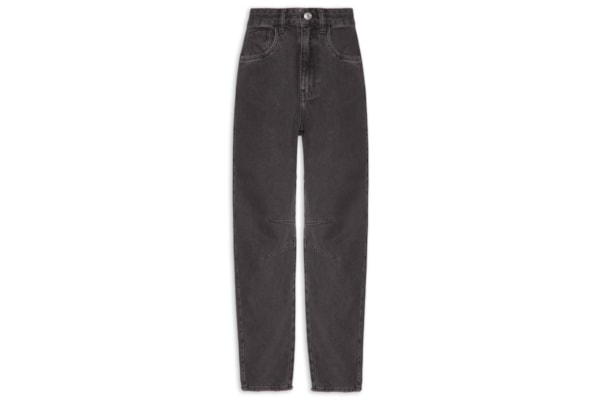 Calça Feminina Jeans Barrel - Preto